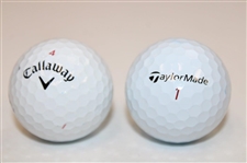 Jay Monaghan & Greg Norman Signed Golf Balls JSA ALOA