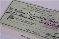 Sam Snead Signed 1974 Personal Check to the IRS for $13,439 JSA ALOA