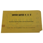 1963 Masters Tournament Patron Guaranteed Permit #654
