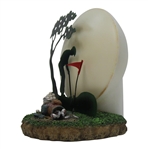 Golf Silhouette Table Lamp With Golfer Putting Into Sunset
