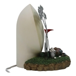Golf Silhouette Table Lamp With Golfer Putting Into Sunset