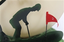 Golf Silhouette Table Lamp With Golfer Putting Into Sunset