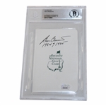 Ben Crenshaw Signed & Inscribed Augusta National Scorecard Beckett 10 