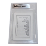 Ben Crenshaw Signed & Inscribed Augusta National Scorecard Beckett 10 