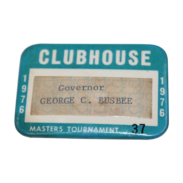 1976 Masters Tournament Clubhouse Badge #37 - Ray Floyd Win