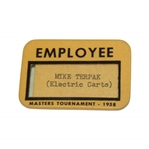 1958 Masters Tournament Employee Badge - Arnold Palmer Win