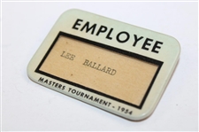 1954 Masters Tournament Employee Badge - Sam Snead Win