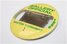 1986 Masters Tournament Gallery Official Badge #1 - Jack Nicklaus Win