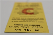 1980 US Open at Baltusrol 4th Tournament Day Grounds Ticket #6469 - Jack Nicklaus Win