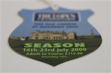 2000 Open Championship At St Andrews Season Ticket - Tiger Woods Win