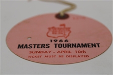 1966 Masters Tournament Sunday Final Round Ticket #1298 - Jack Nicklaus Win