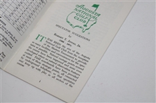 1986 Masters Tournament Spectator Guide - Jack Nicklaus Win