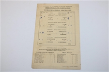 1959 The Walker Cup at Muirfield Official Program with Pairing Sheet - Nicklaus Contestant