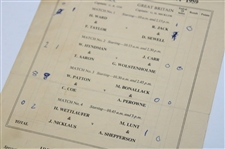 1959 The Walker Cup at Muirfield Official Program with Pairing Sheet - Nicklaus Contestant