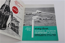 1961 US Amateur Championship at Pebble Beach Golf Links Official Program - Jack Nicklaus Winner
