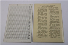 1960 World Amateur Championship Program, Score Booklet & Record Book