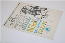 1962 Seattle World's Fair Open Golf Invitational Saturday Program