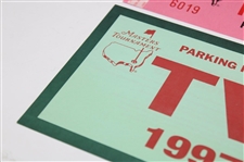 1997 Masters Tournament Patron & TV Parking Permits - Tiger Woods Win