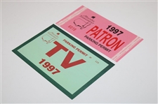 1997 Masters Tournament Patron & TV Parking Permits - Tiger Woods Win