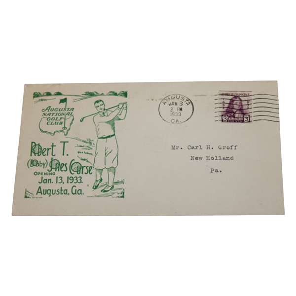 1933 Augusta National Golf Club Bobby Jones Course Opening FDC - Green