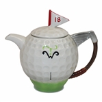 Tony Wood Ceramic Golf Ball Shape Tea Pot