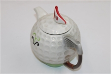 Tony Wood Ceramic Golf Ball Shape Tea Pot