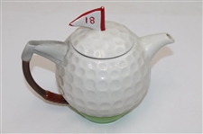 Tony Wood Ceramic Golf Ball Shape Tea Pot