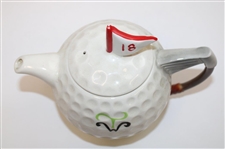 Tony Wood Ceramic Golf Ball Shape Tea Pot