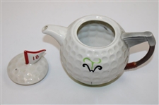 Tony Wood Ceramic Golf Ball Shape Tea Pot