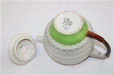 Tony Wood Ceramic Golf Ball Shape Tea Pot