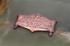 Audubon Golf Club Figural Pen Desk Set On Marble Base