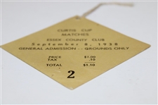 1938 Curtis Cup Matches at Essex Country Club Ticket #2