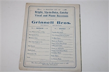 1909 Sheet Music 'Kitty The Whistling Girl' Golf Themed Cover
