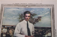 1928 La Presse (Montreal) Newspaper Insert With Johnny Farrell Photogravure Cover