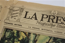 1928 La Presse (Montreal) Newspaper Insert With Johnny Farrell Photogravure Cover