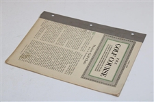 1916 The Golf Course Pamphlet With 'Modern Golf Chats' Tillinghast Article