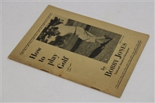 1929 'How To Play Golf' by Bobby Jones 1st Edition Booklet