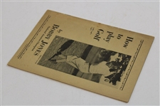1929 'How To Play Golf' by Bobby Jones 1st Edition Booklet