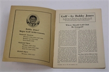 1929 'How To Play Golf' by Bobby Jones 1st Edition Booklet