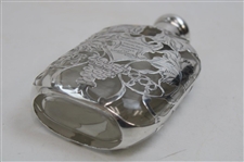 1914 Columbia CC Annual Golf Tournament Sterling Silver Overlay Flask