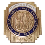 1933 USGA National Public Links Contestant Badge