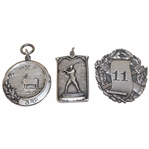 Three (3) Vintage Sterling Silver Golf Medals - c.1920s