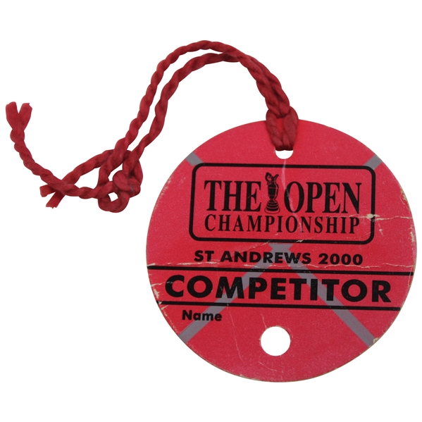 2000 Open Championship Competitor Badge #140 - Tiger Woods Win