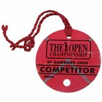 2000 Open Championship Competitor Badge #140 - Tiger Woods Win