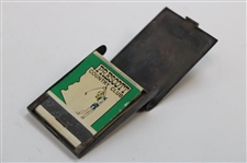 Two Vintage Golf Theme Cigarettes Holders & Sterling Silver Match Holder Dated October 1911