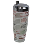 Vintage Multi-Sport Themed Glass Shaker 
