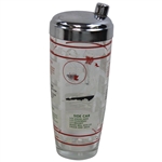 Vintage Multi-Sport Themed Glass Shaker 