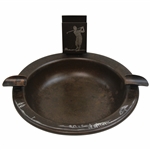 Vintage Sterling On Bronze Golf Theme Ash Tray/Bowl