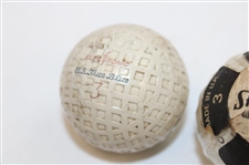 Lot Of Three (3) Golf Balls Including Spalding Black Dot, U.S. True Blue & Tiger