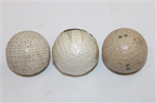 Lot Of Three (3) Golf Balls Including Spalding Black Dot, U.S. True Blue & Tiger
